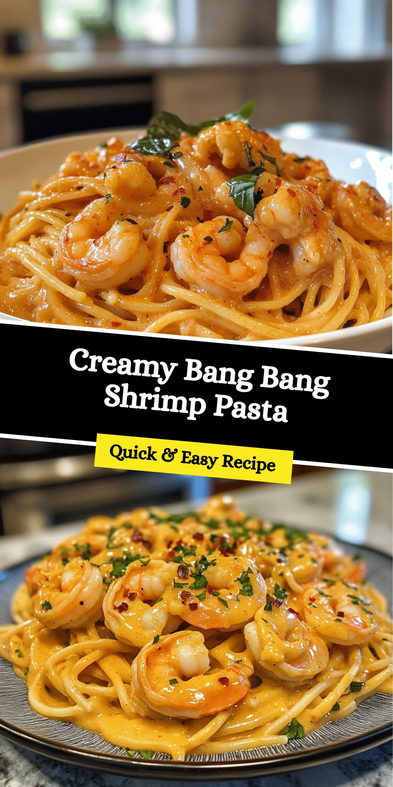 Creamy Bang Bang Shrimp Pasta