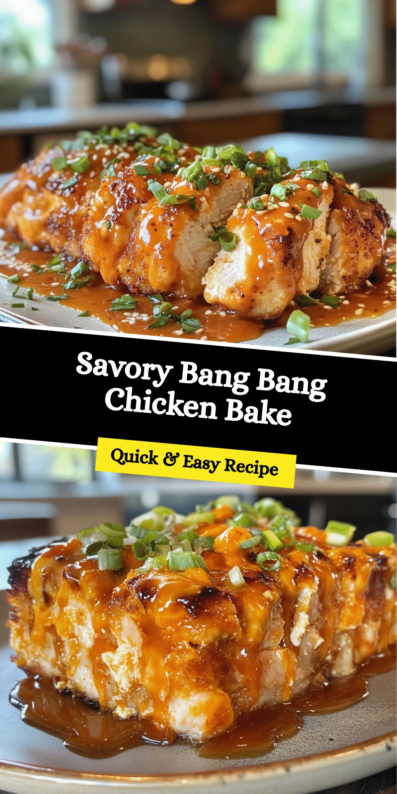 Savory Bang Bang Chicken Bake