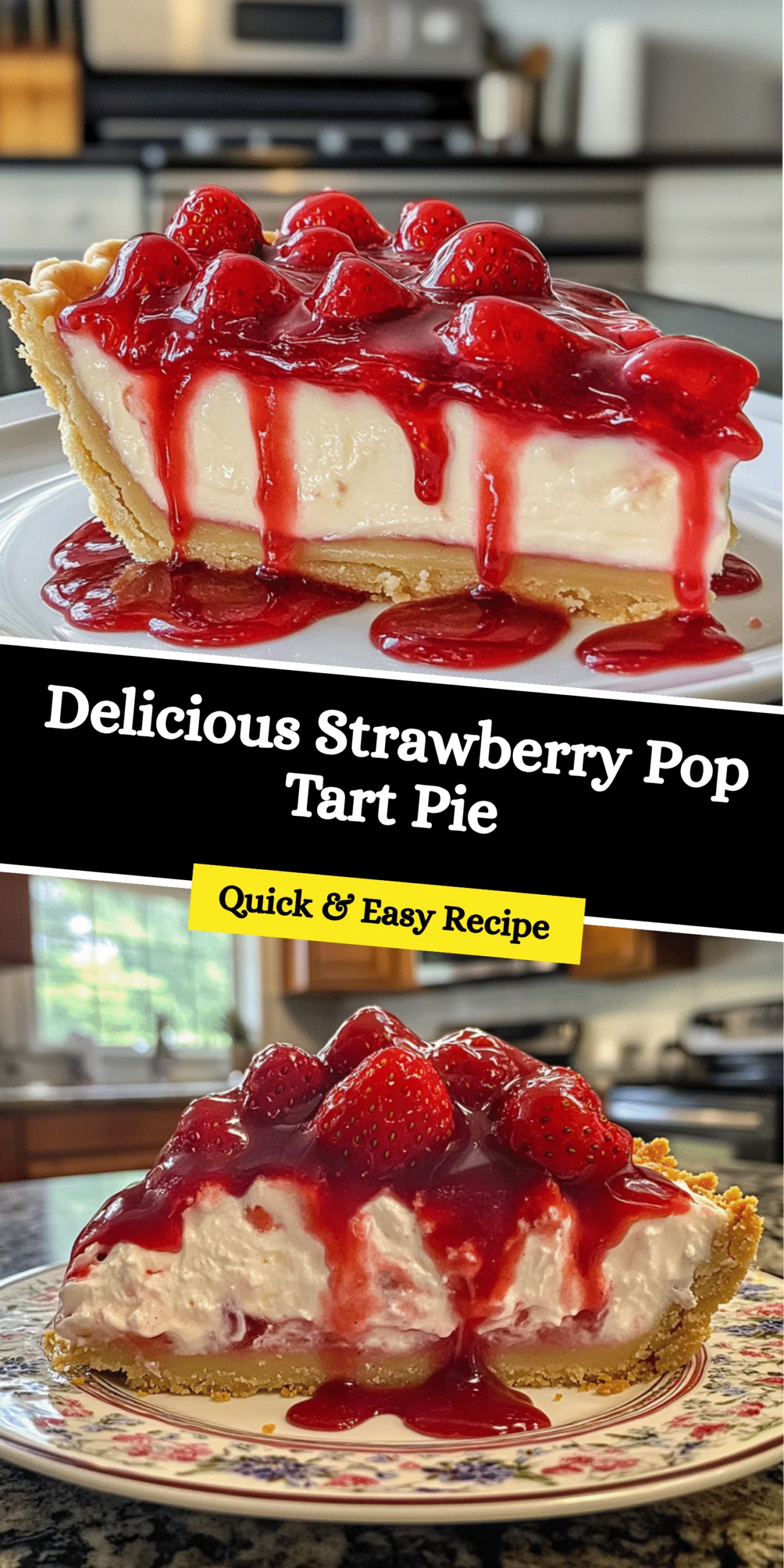 Delicious Strawberry Pop Tart Pie