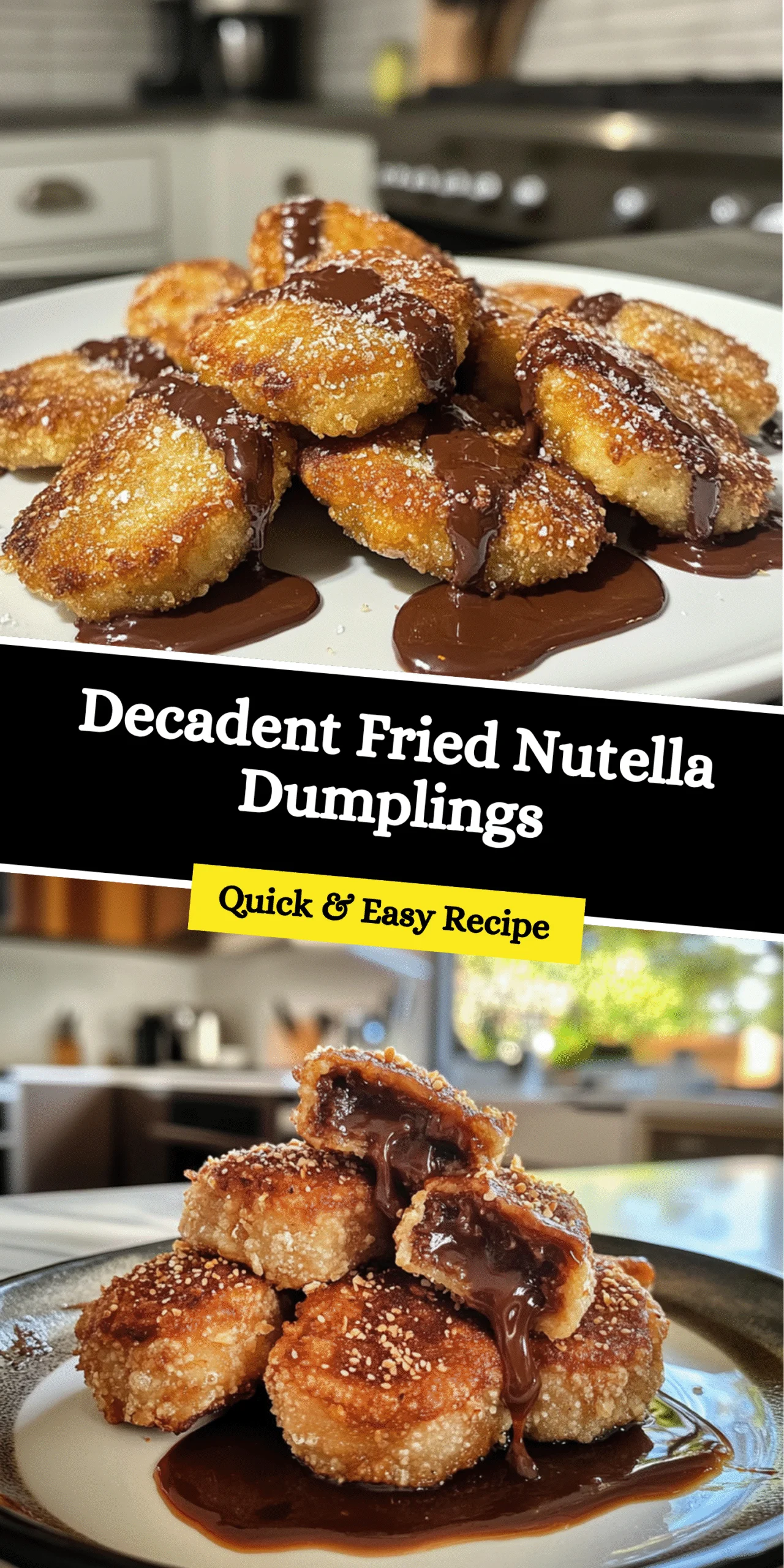 Decadent Fried Nutella Dumplings