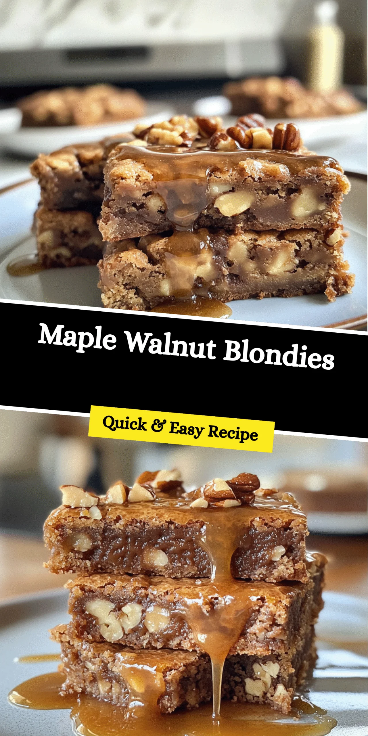 Maple Walnut Blondies