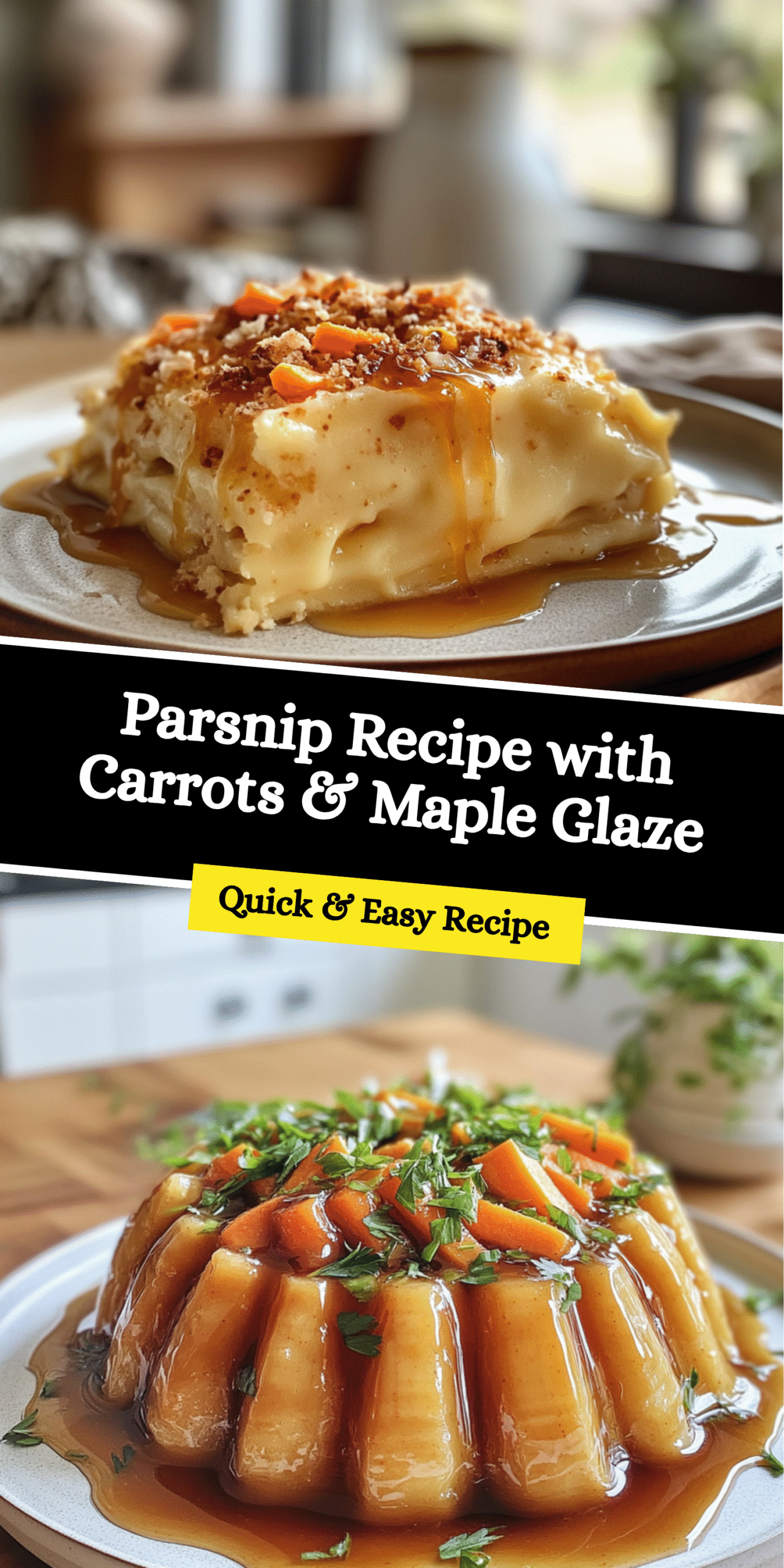 Parsnip Recipe with Carrots & Maple Glaze