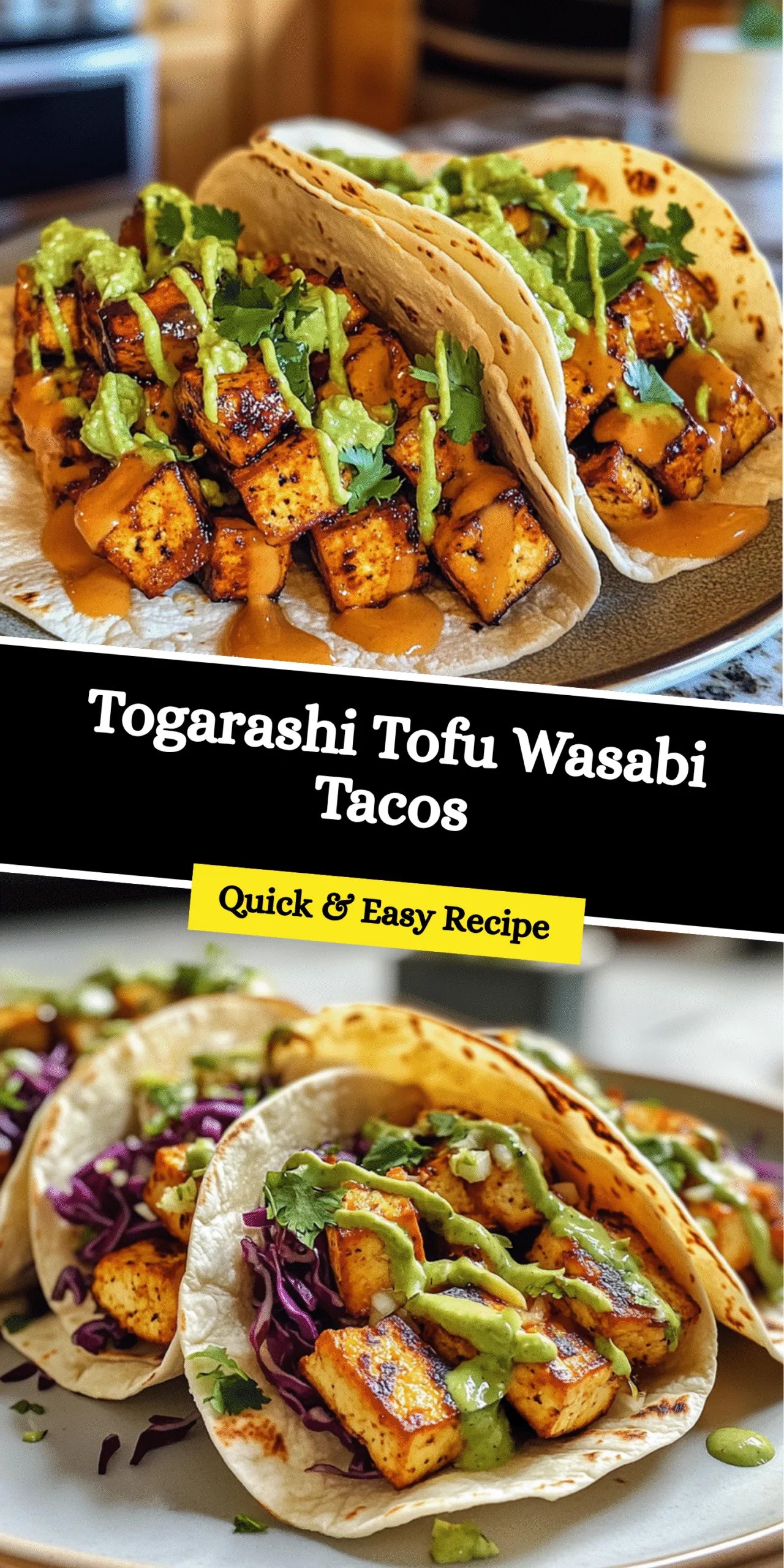 Togarashi Tofu Wasabi Tacos