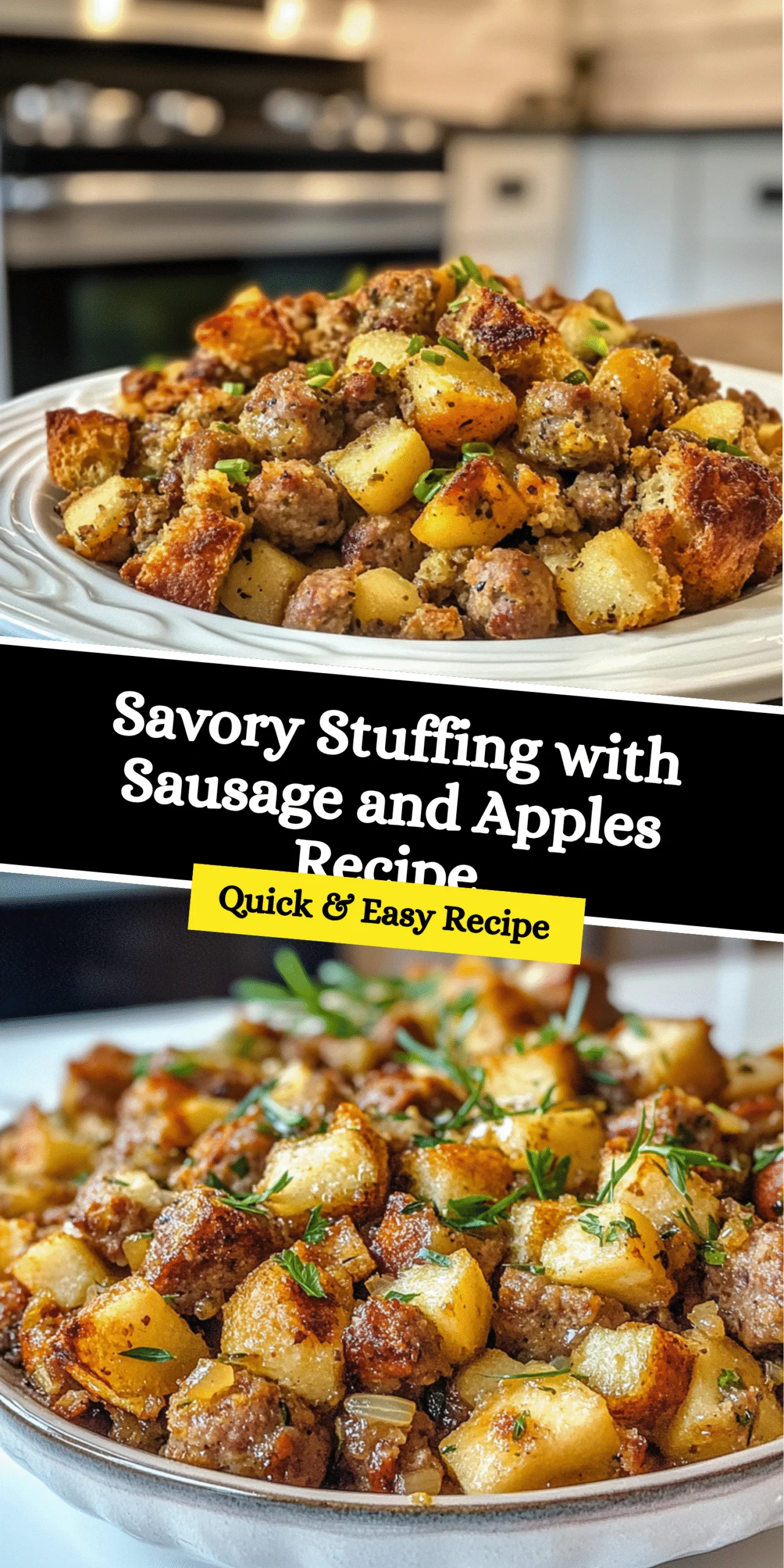 Savory Stuffing with Sausage and Apples Recipe