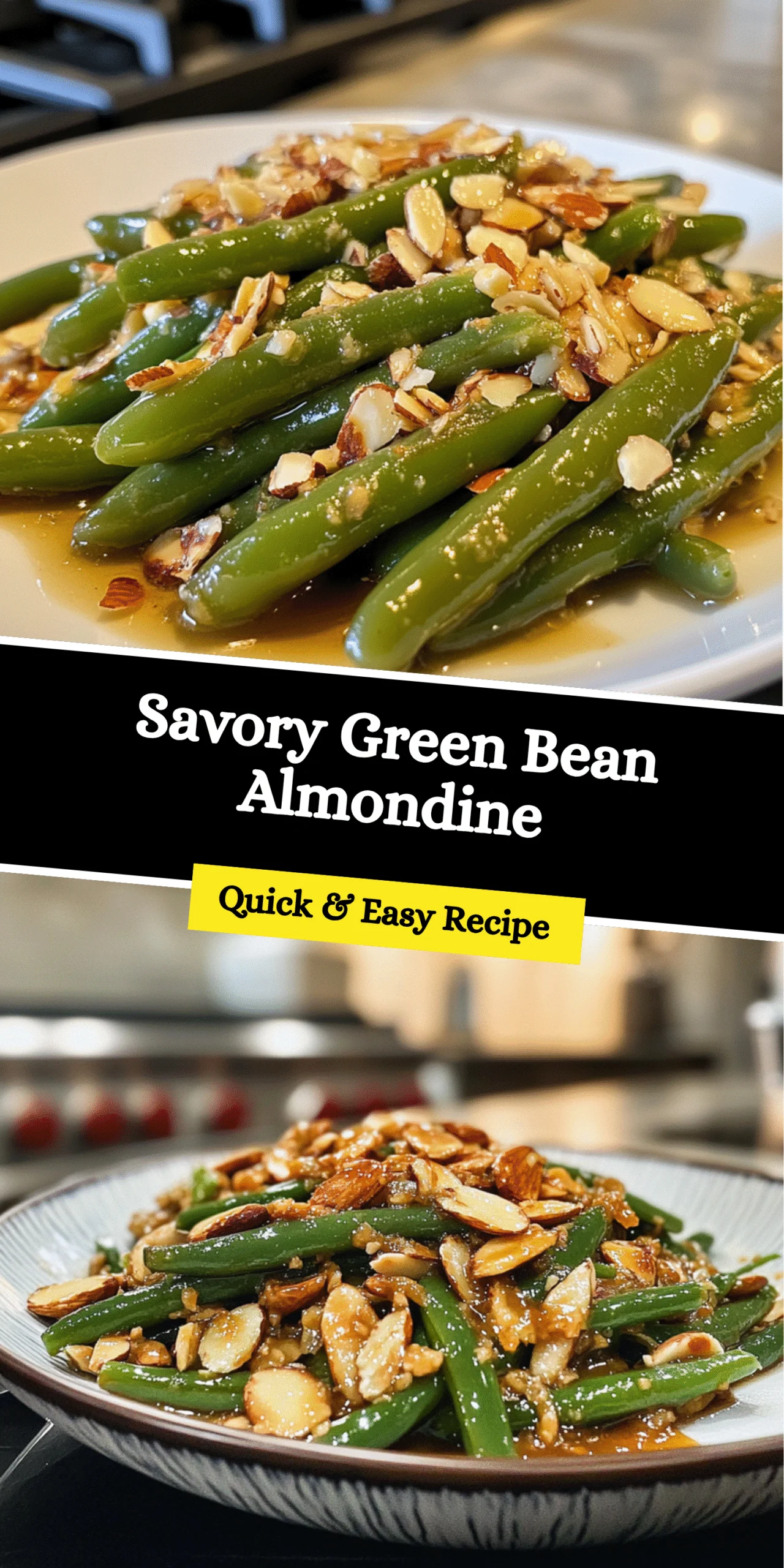 Savory Green Bean Almondine