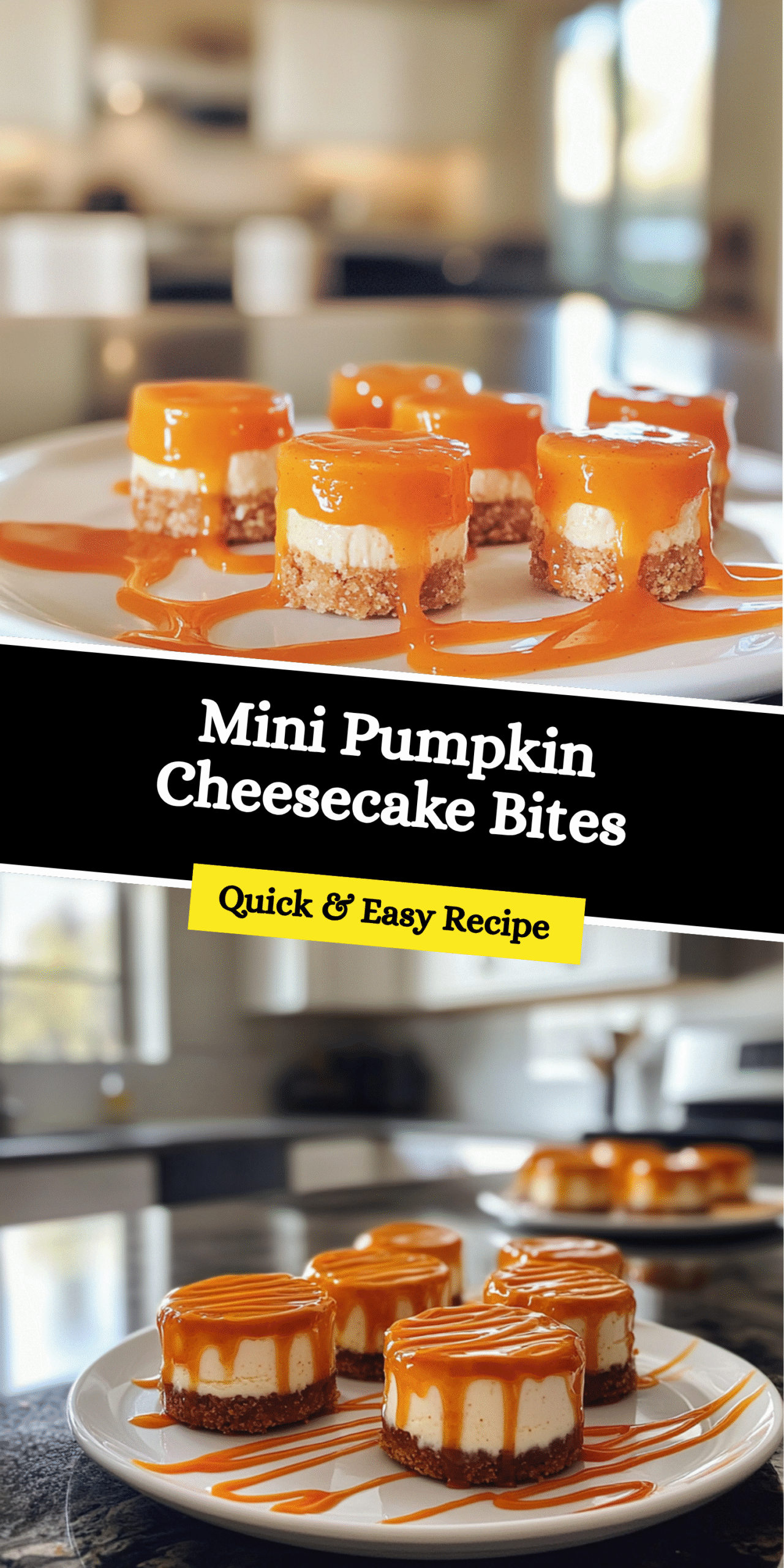 Mini Pumpkin Cheesecake Bites