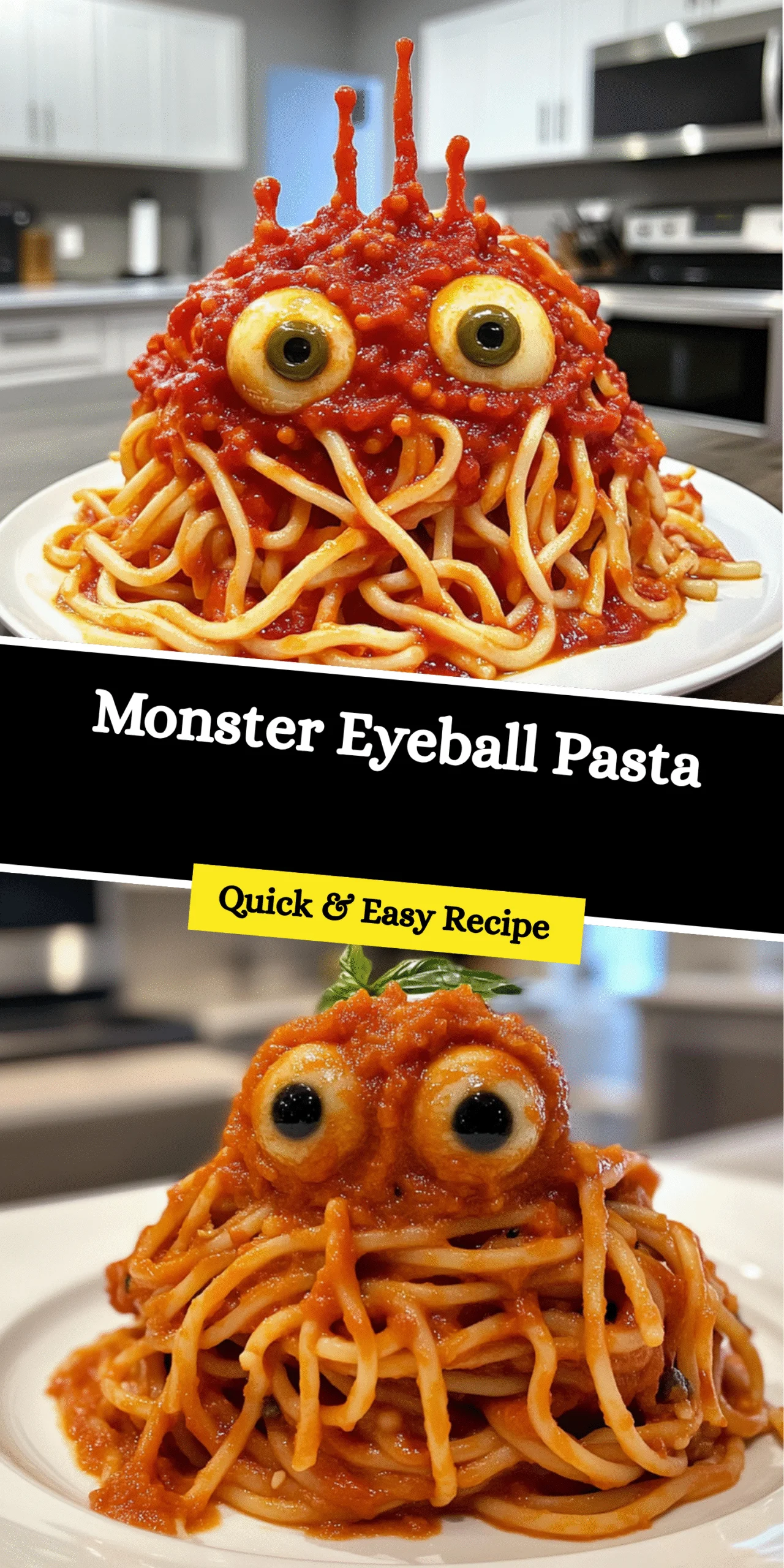 Monster Eyeball Pasta