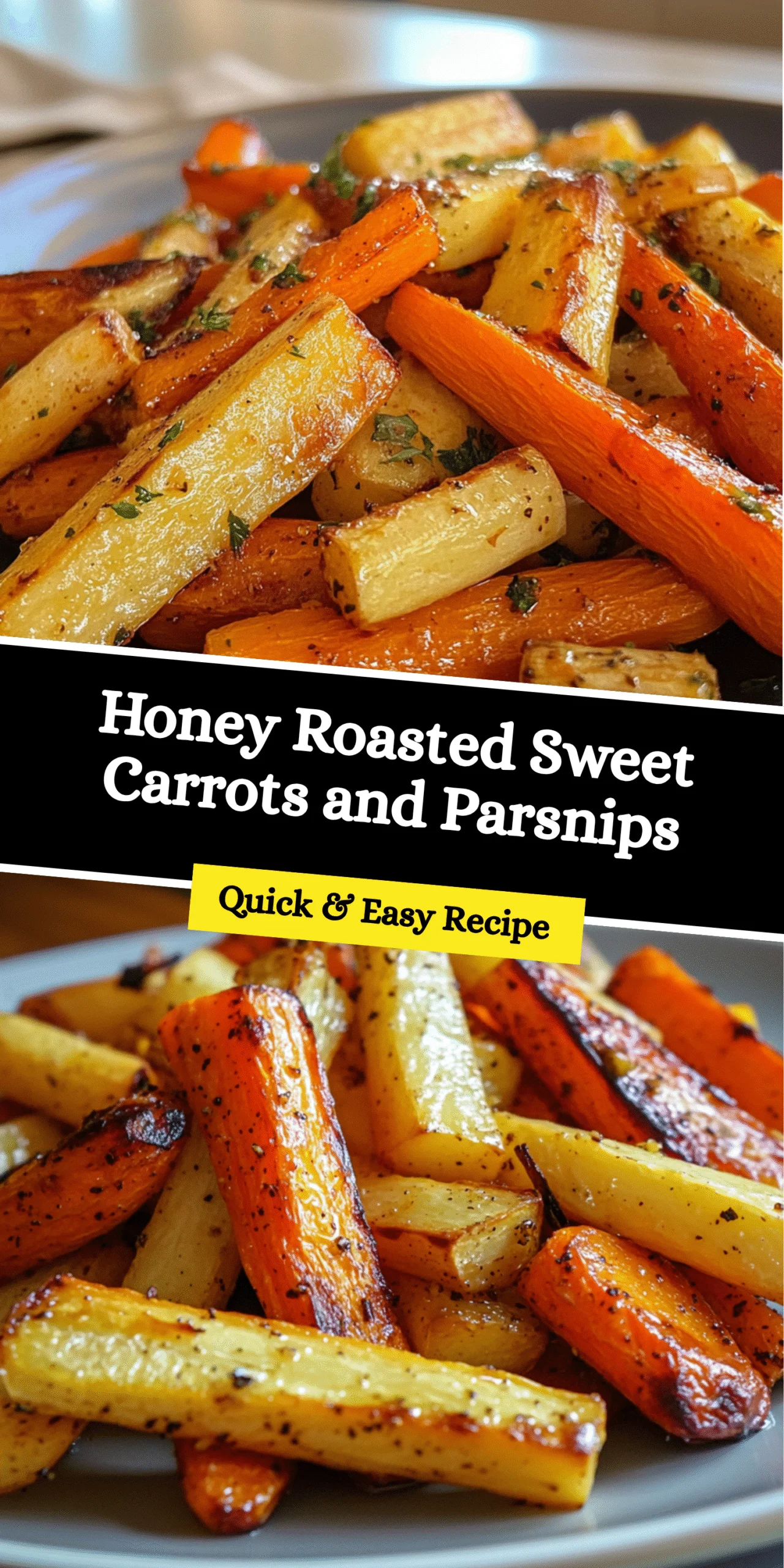 Honey Roasted Sweet Carrots and Parsnips