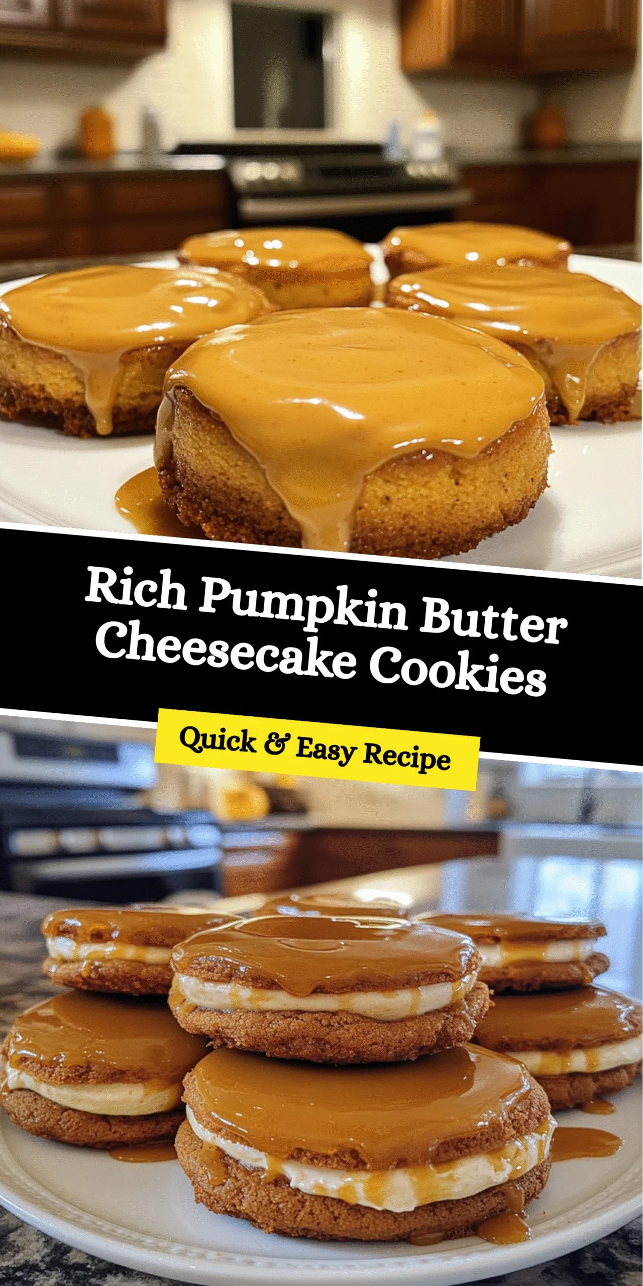 Rich Pumpkin Butter Cheesecake Cookies