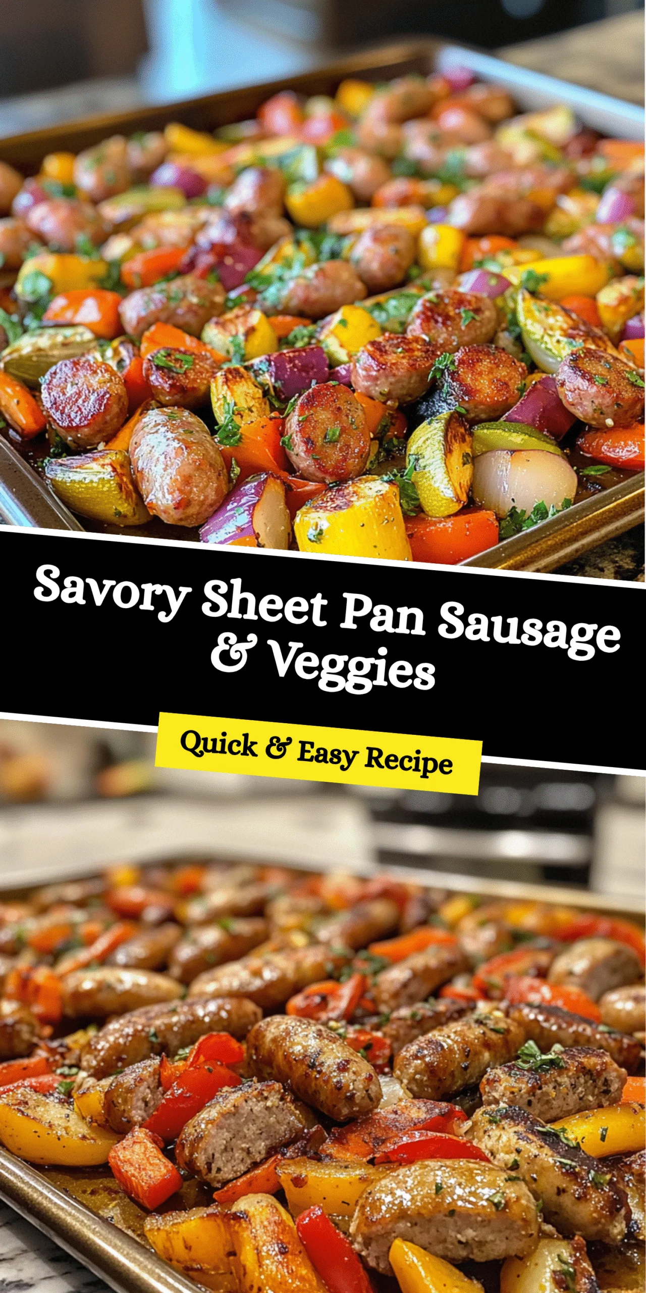 Savory Sheet Pan Sausage & Veggies