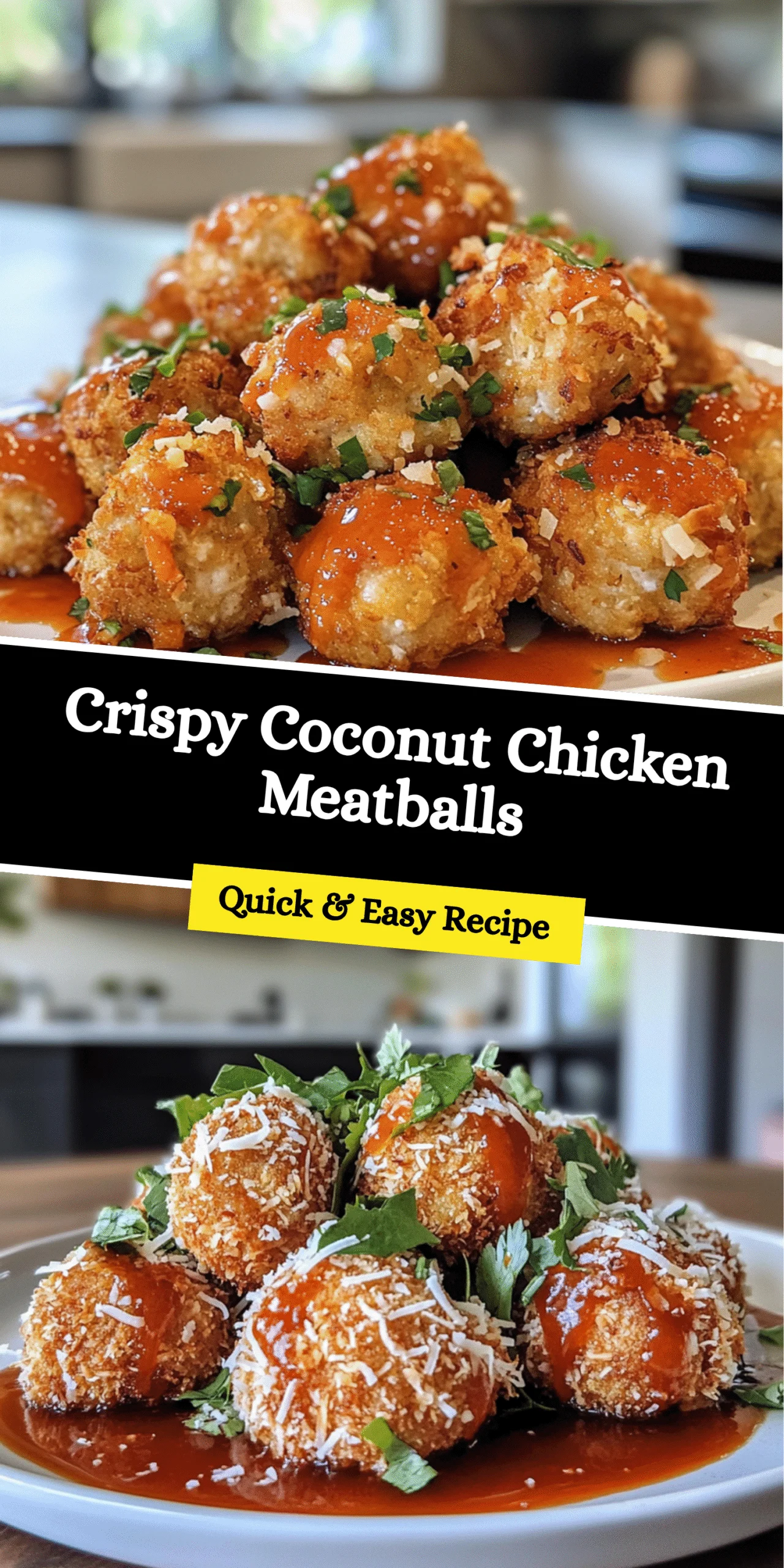 Crispy Coconut Chicken Meatballs