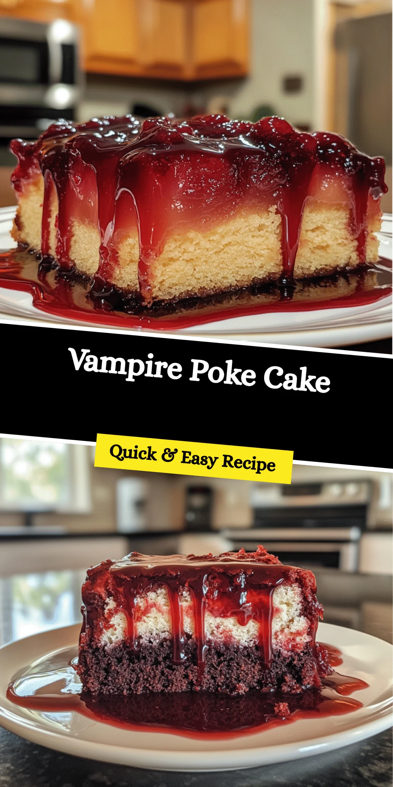 Vampire Poke Cake