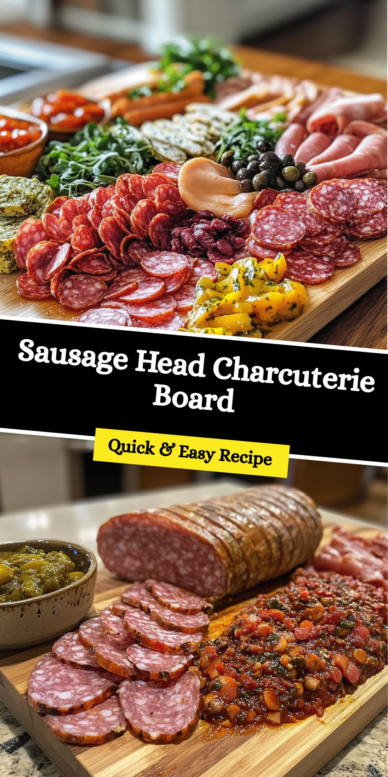 Sausage Head Charcuterie Board
