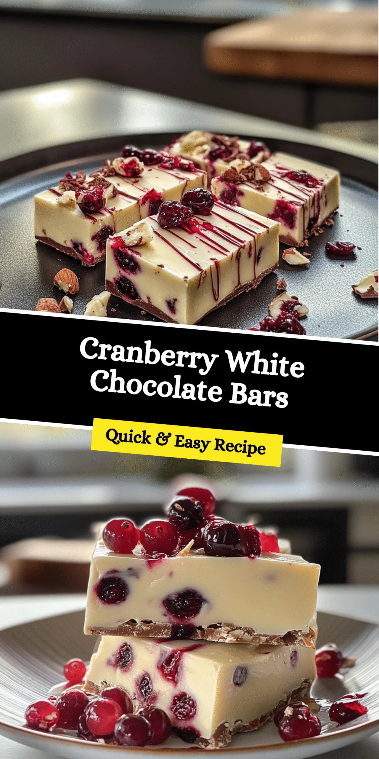Cranberry White Chocolate Bars
