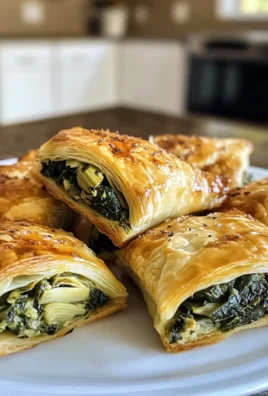 Rich Spinach and Artichoke Puff Pastry Bites
