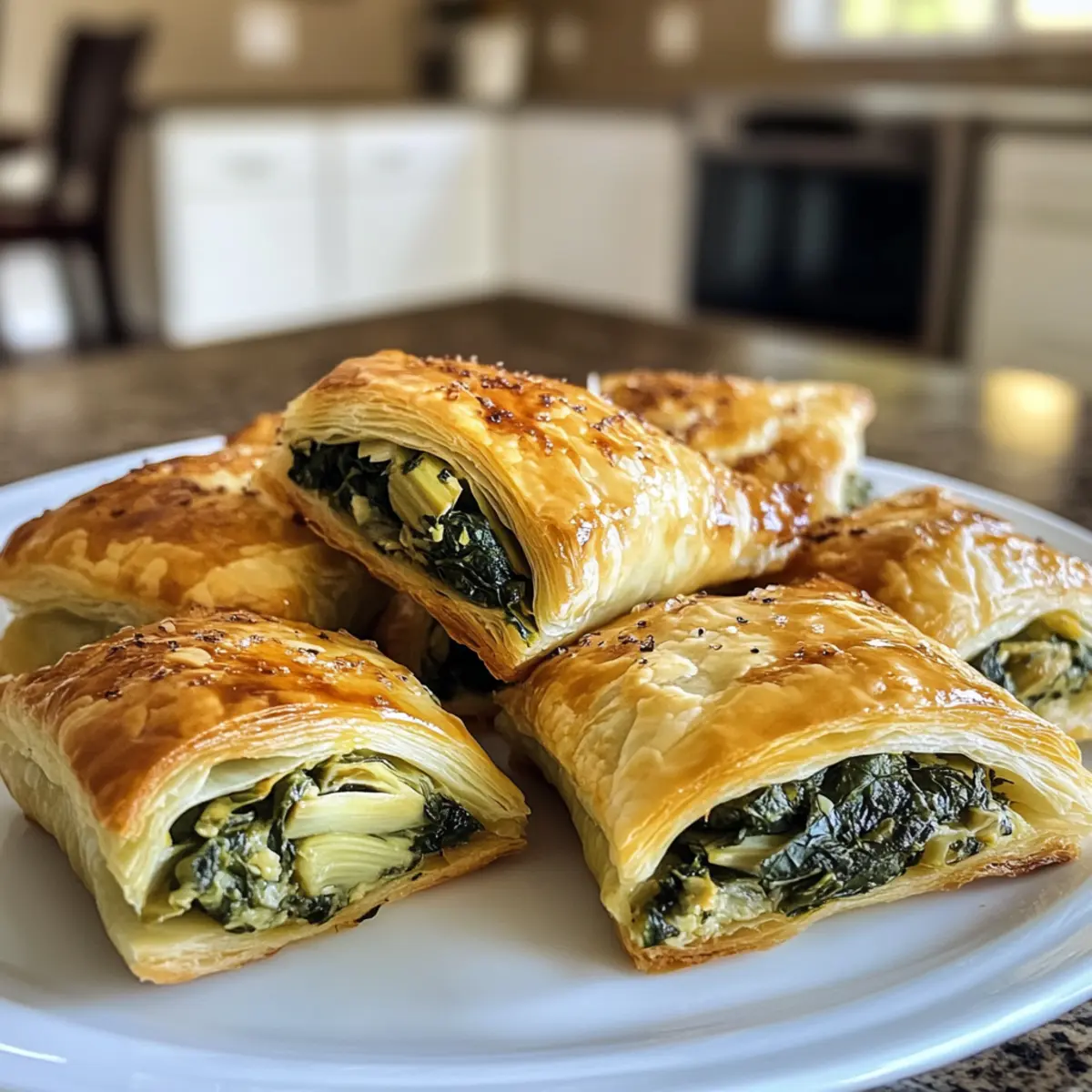 Rich Spinach and Artichoke Puff Pastry Bites