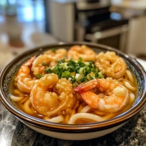 Shrimp Tempura Udon Noodle Soup
