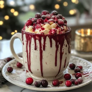 Rich White Chocolate Cranberry Hot Chocolate