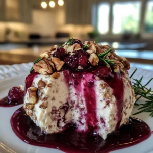 Savory Cranberry Pecan Cheese Ball