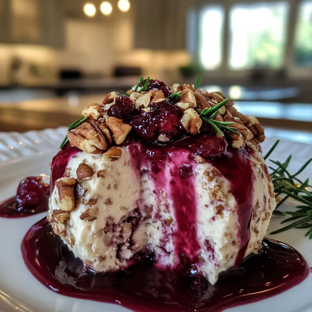 Savory Cranberry Pecan Cheese Ball