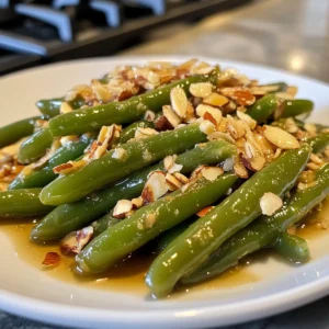 Savory Green Bean Almondine