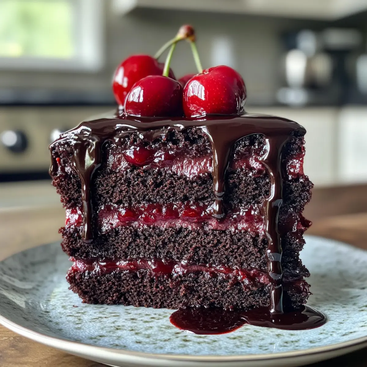 Irresistible Bubbly Bold Cherry Chocolate Cake with a Secret Twist
