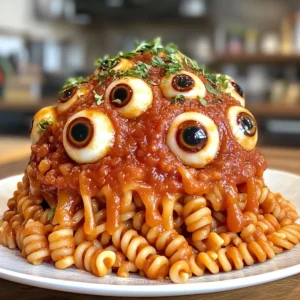 Monster Eyeball Pasta