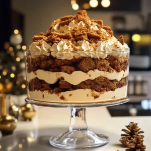 Decadent Gingerbread Trifle with Cream Cheese Whip Recipe