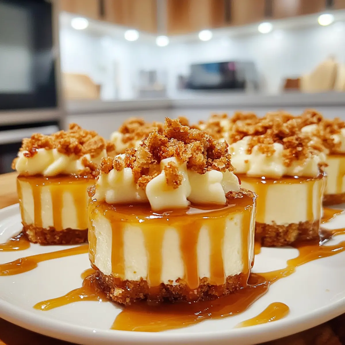 Delicious Easy Apple Crisp Mini Cheesecakes