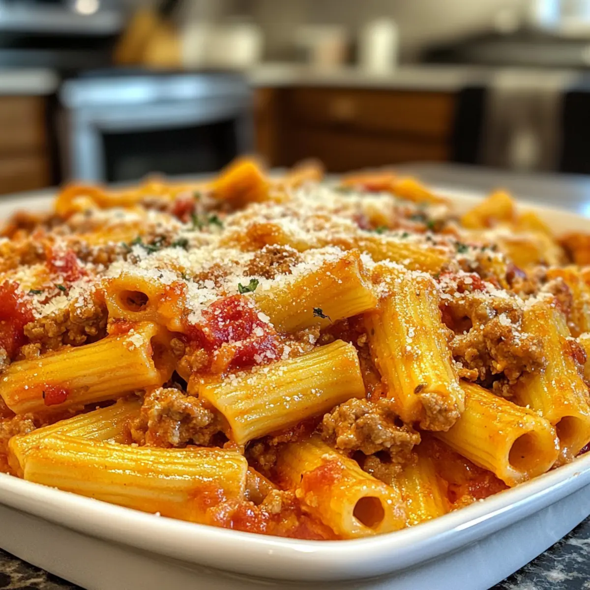 Savory Italian Rigatoni Bake