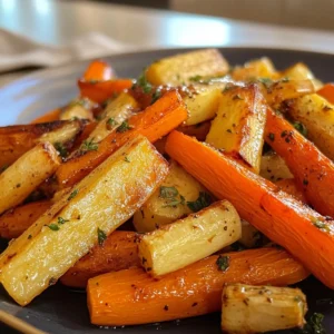 Honey Roasted Sweet Carrots and Parsnips