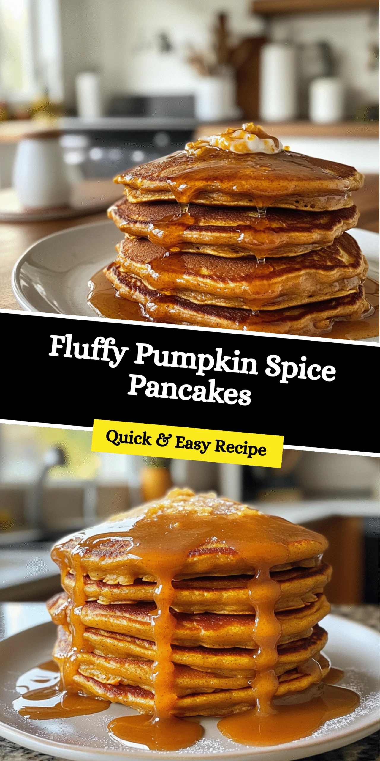 Fluffy Pumpkin Spice Pancakes