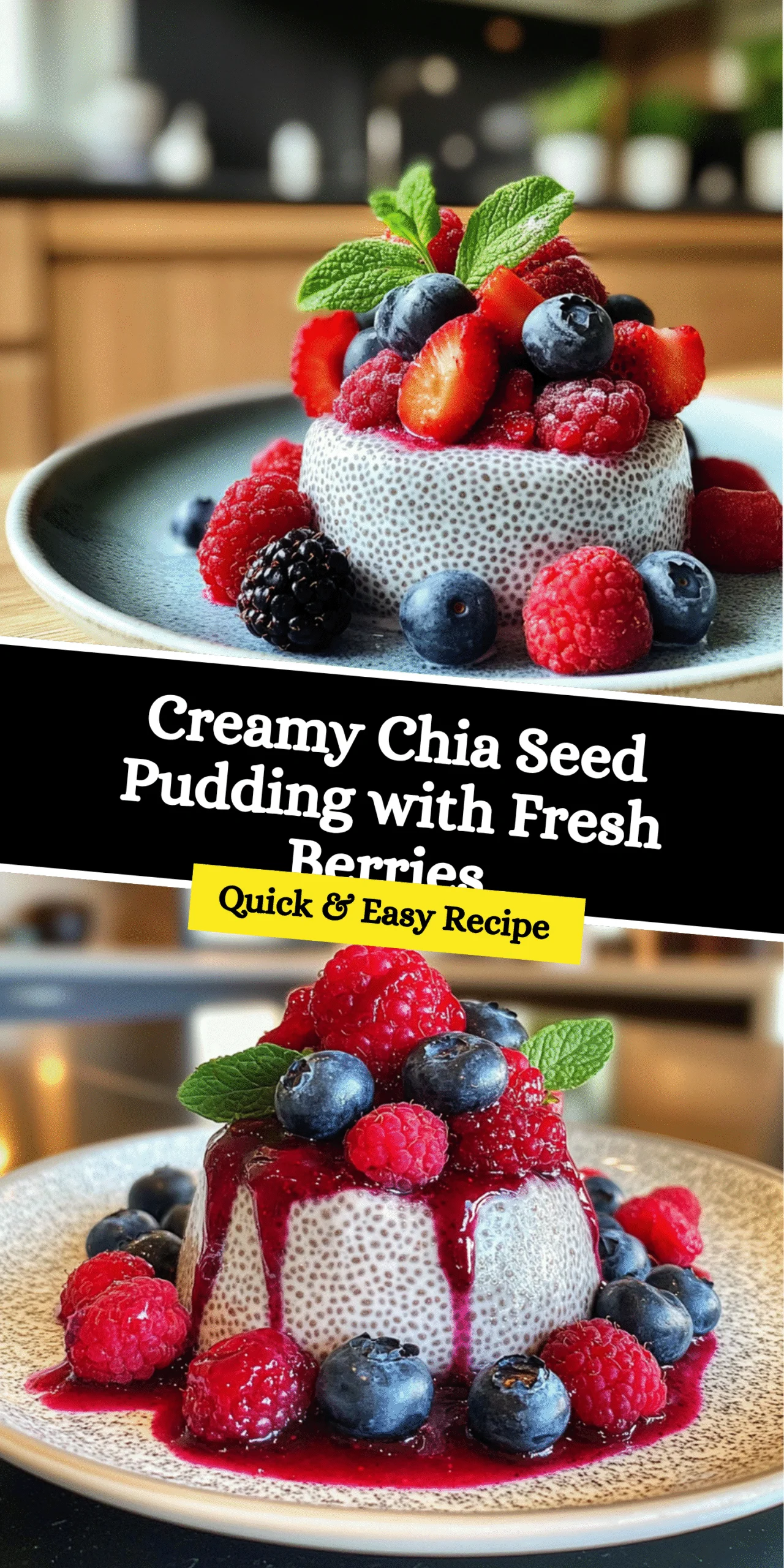 Creamy Chia Seed Pudding with Fresh Berries