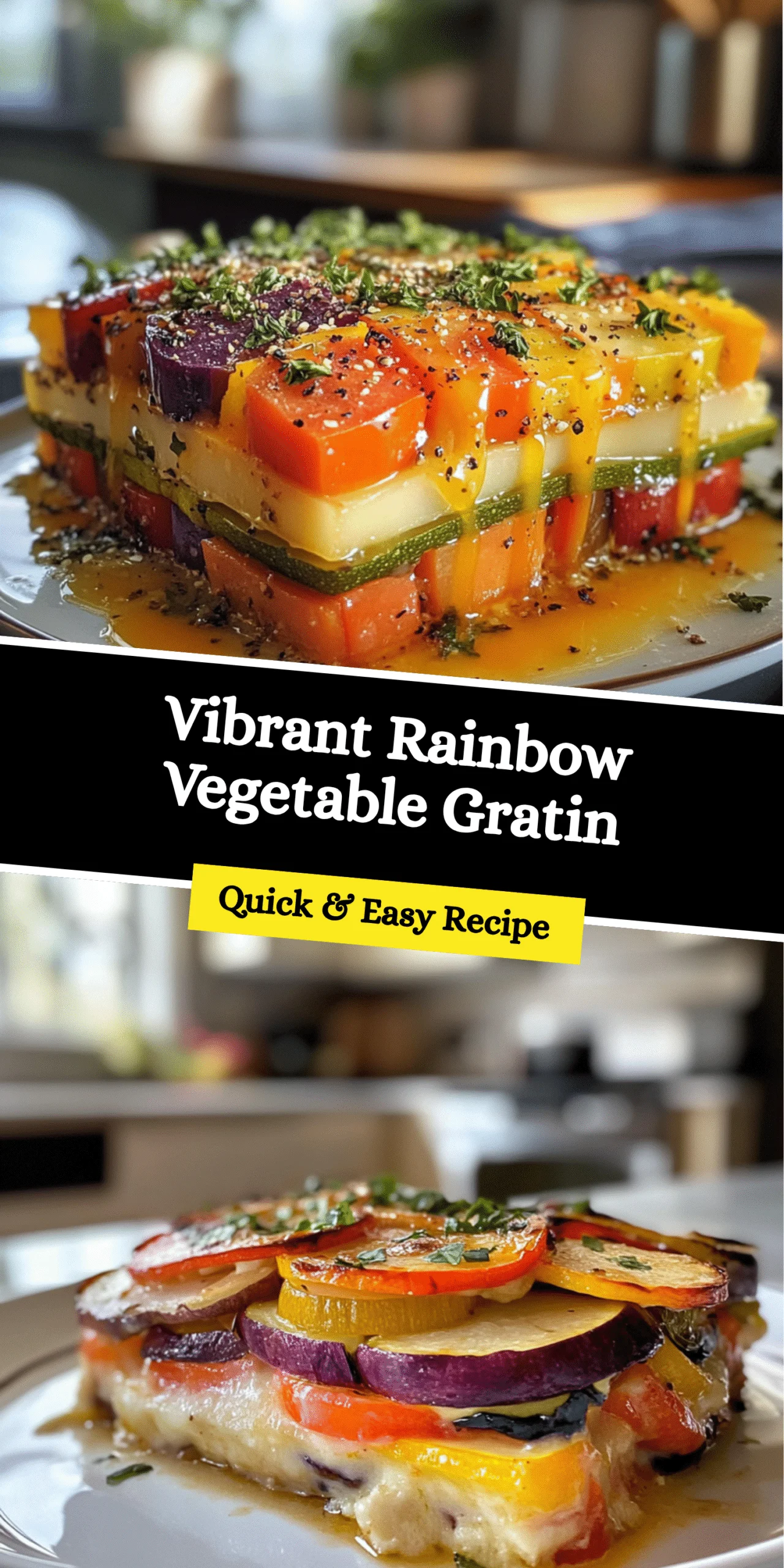Vibrant Rainbow Vegetable Gratin