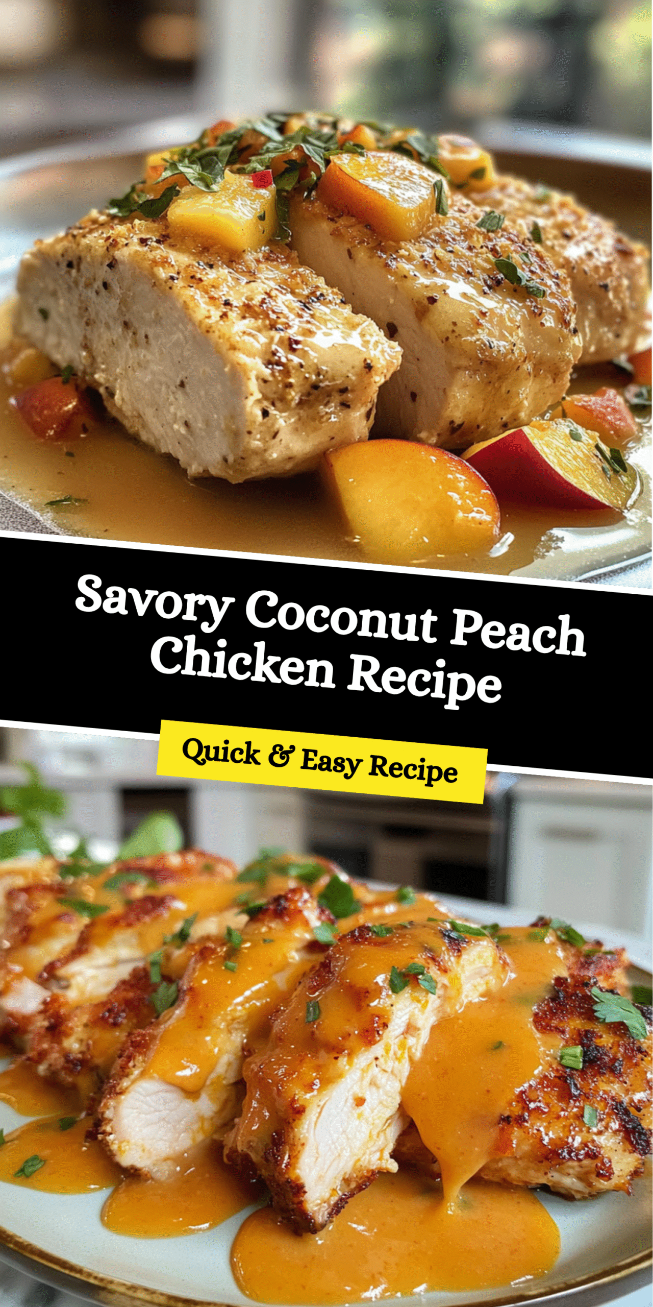Savory Coconut Peach Chicken Recipe