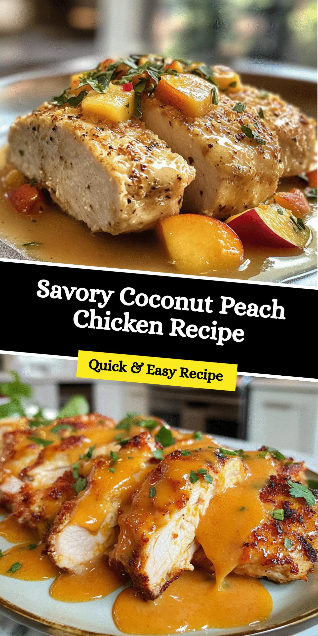 Savory Coconut Peach Chicken Recipe