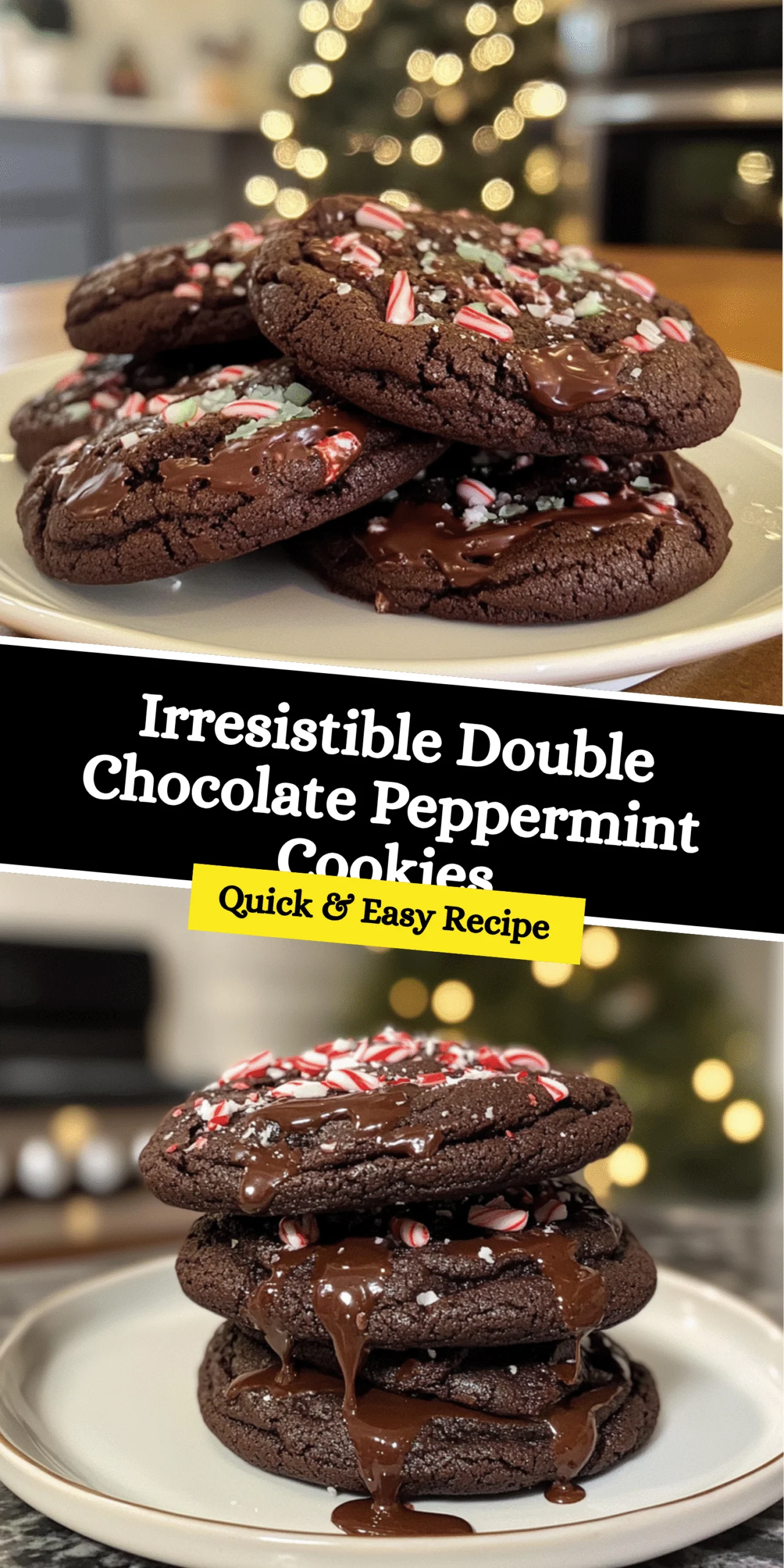 Irresistible Double Chocolate Peppermint Cookies