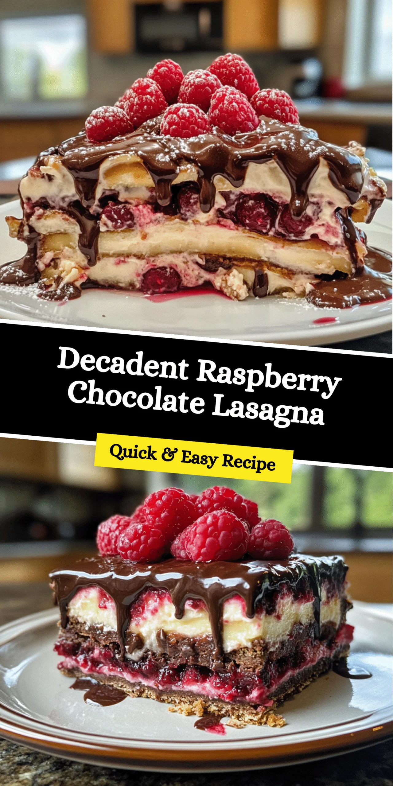 Decadent Raspberry Chocolate Lasagna
