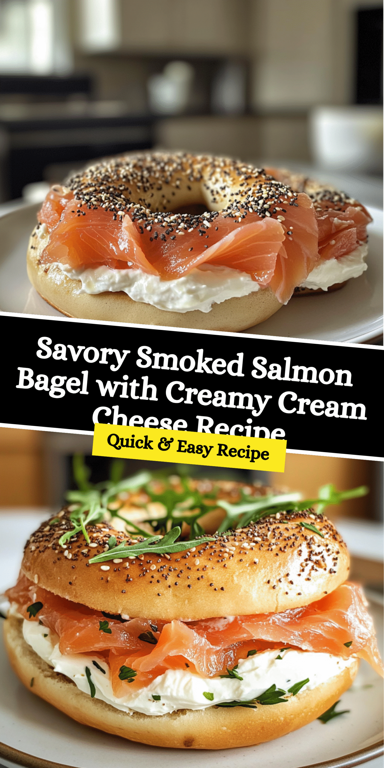Savory Smoked Salmon Bagel with Creamy Cream Cheese Recipe