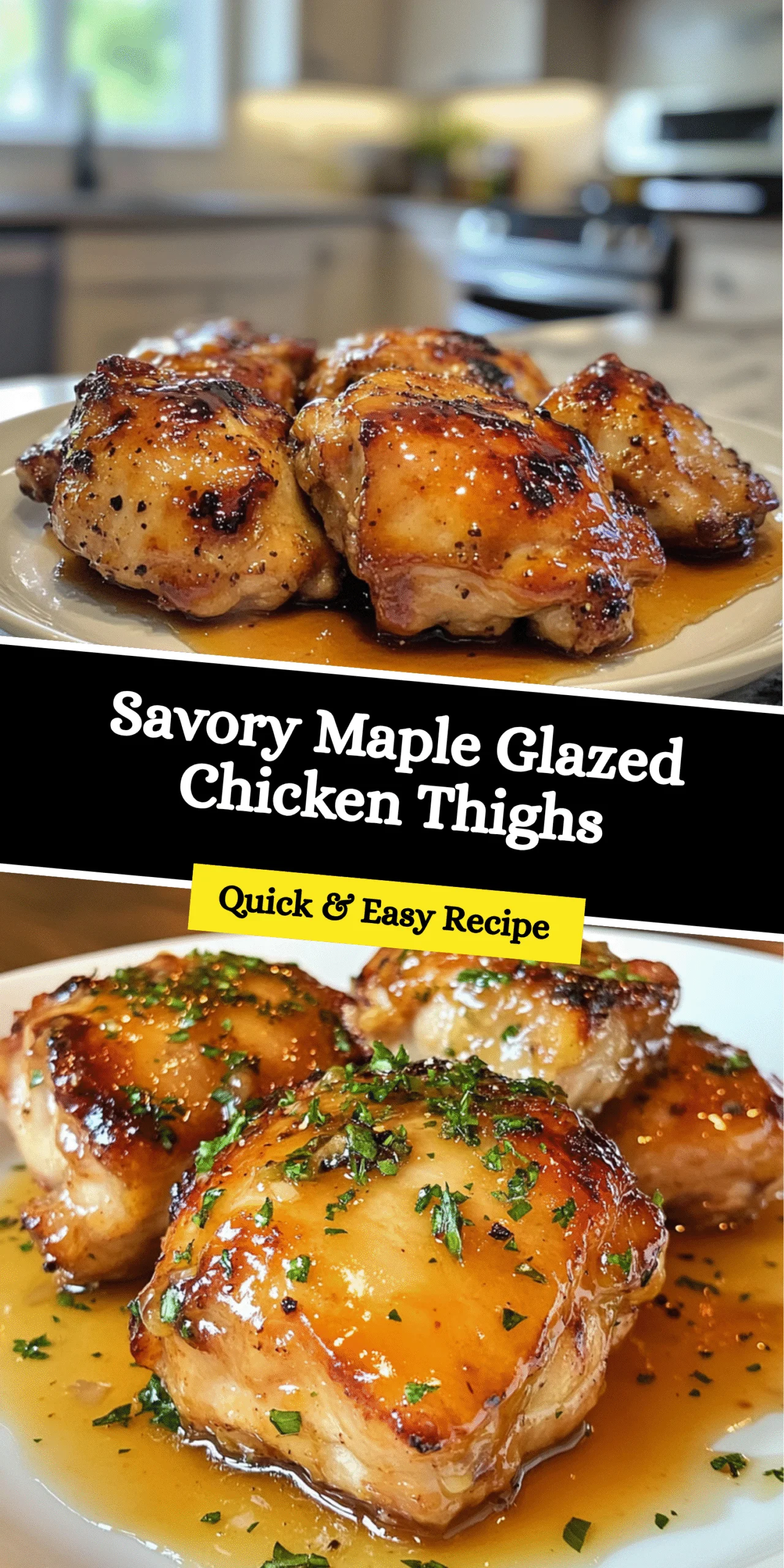 Savory Maple Glazed Chicken Thighs