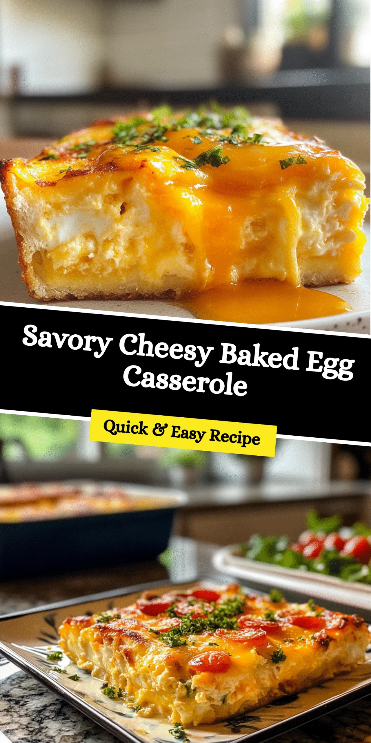 Savory Cheesy Baked Egg Casserole