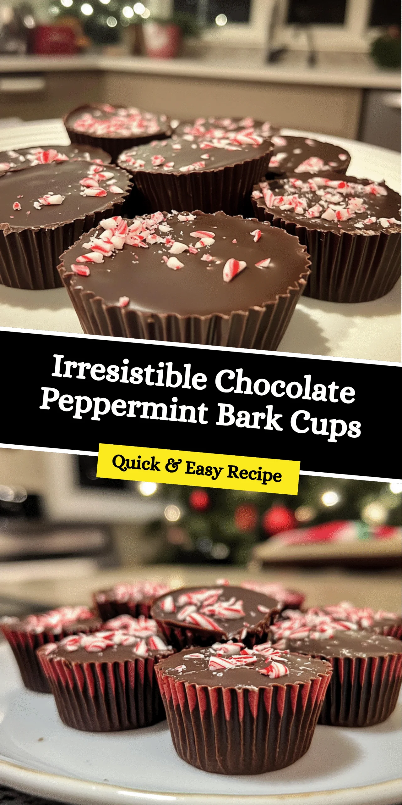 Irresistible Chocolate Peppermint Bark Cups