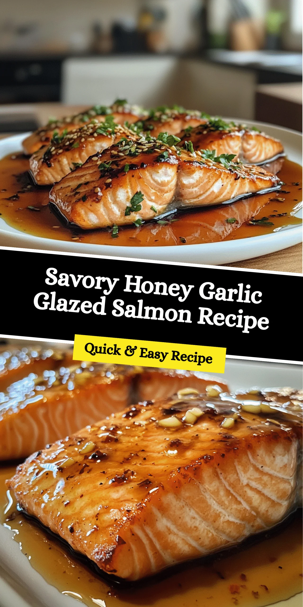 Savory Honey Garlic Glazed Salmon Recipe