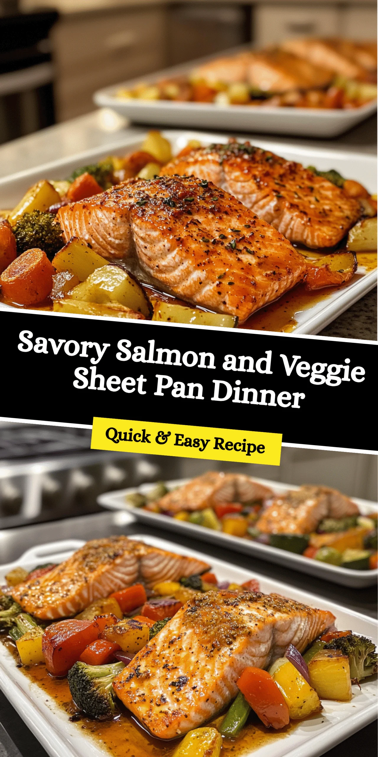 Savory Salmon and Veggie Sheet Pan Dinner