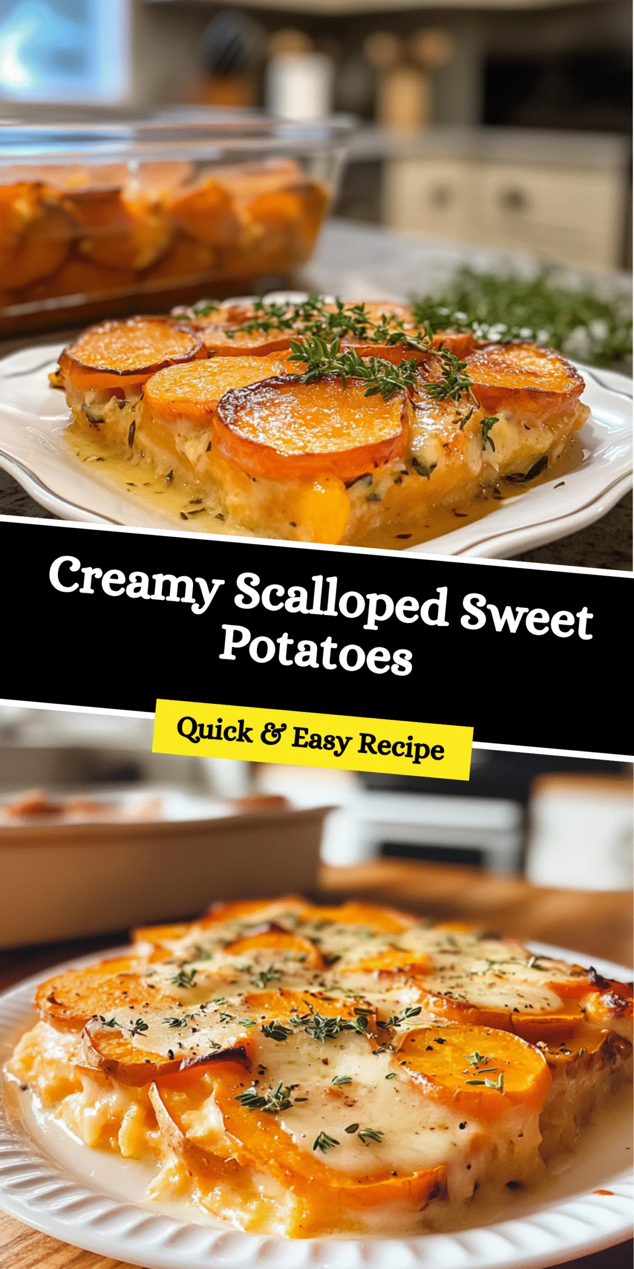 Creamy Scalloped Sweet Potatoes