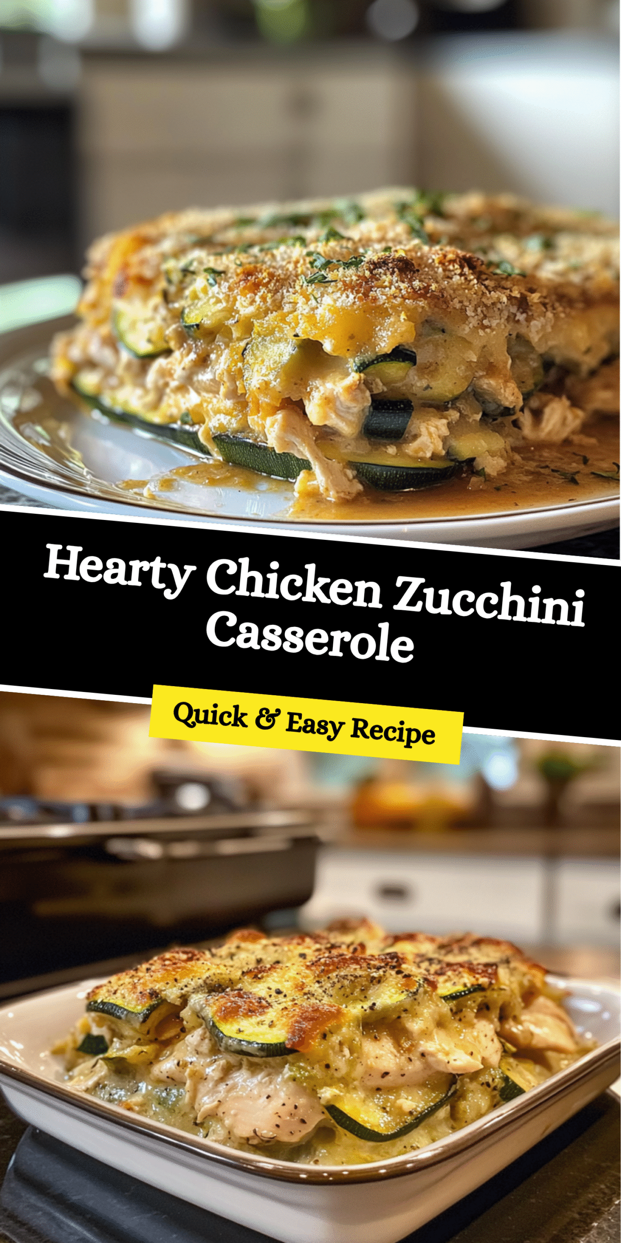 Hearty Chicken Zucchini Casserole