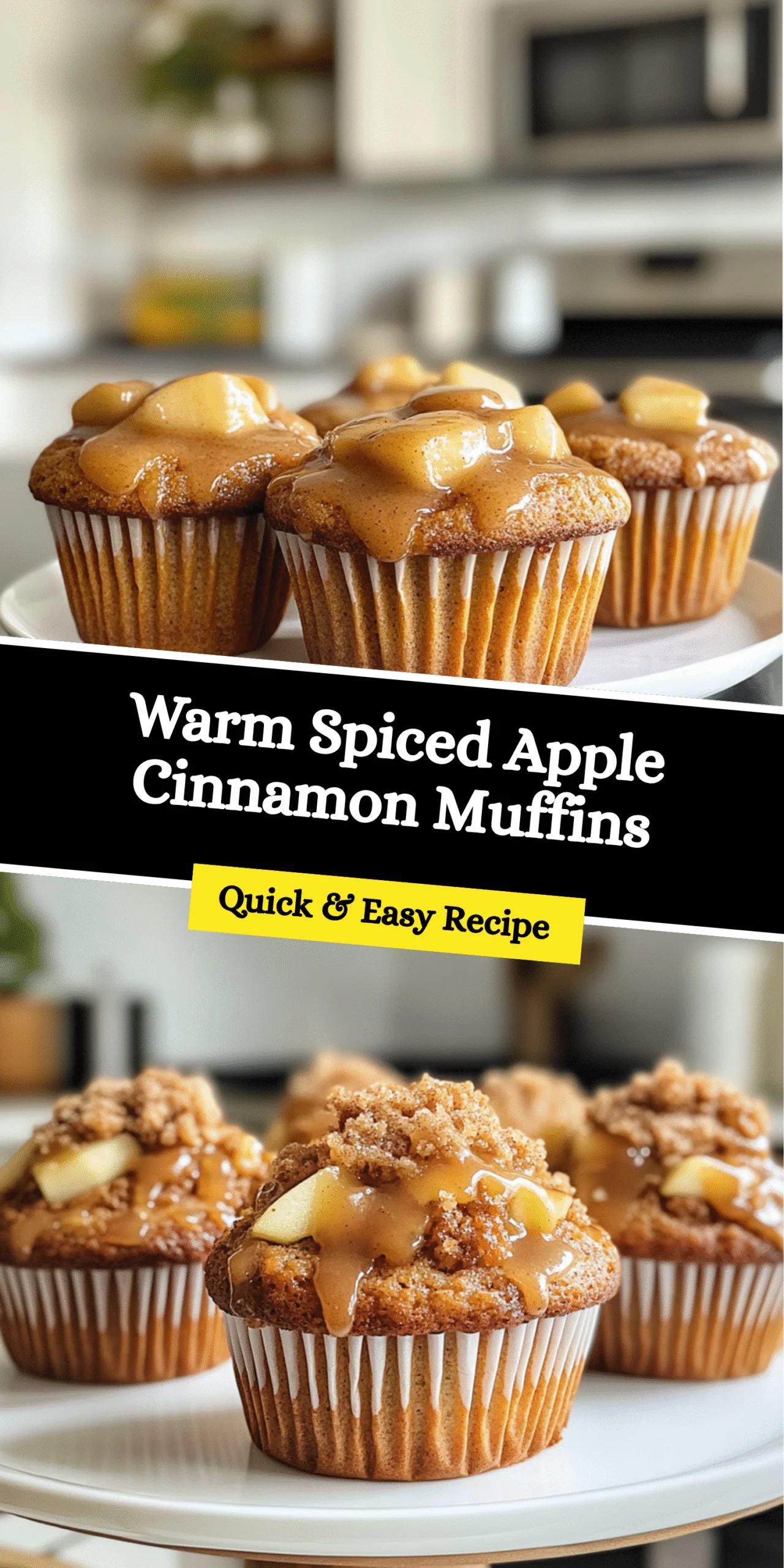 Warm Spiced Apple Cinnamon Muffins