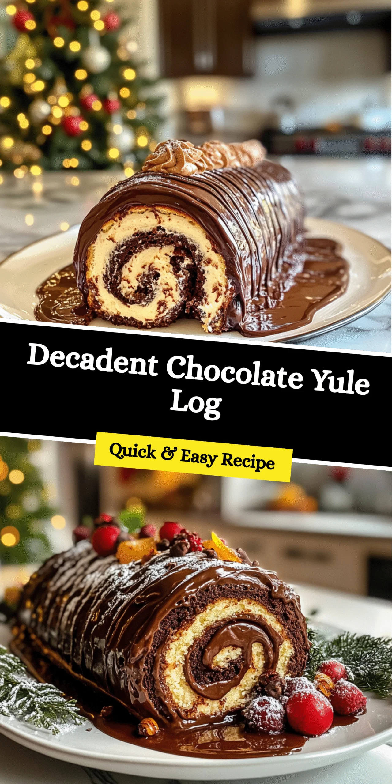 Decadent Chocolate Yule Log