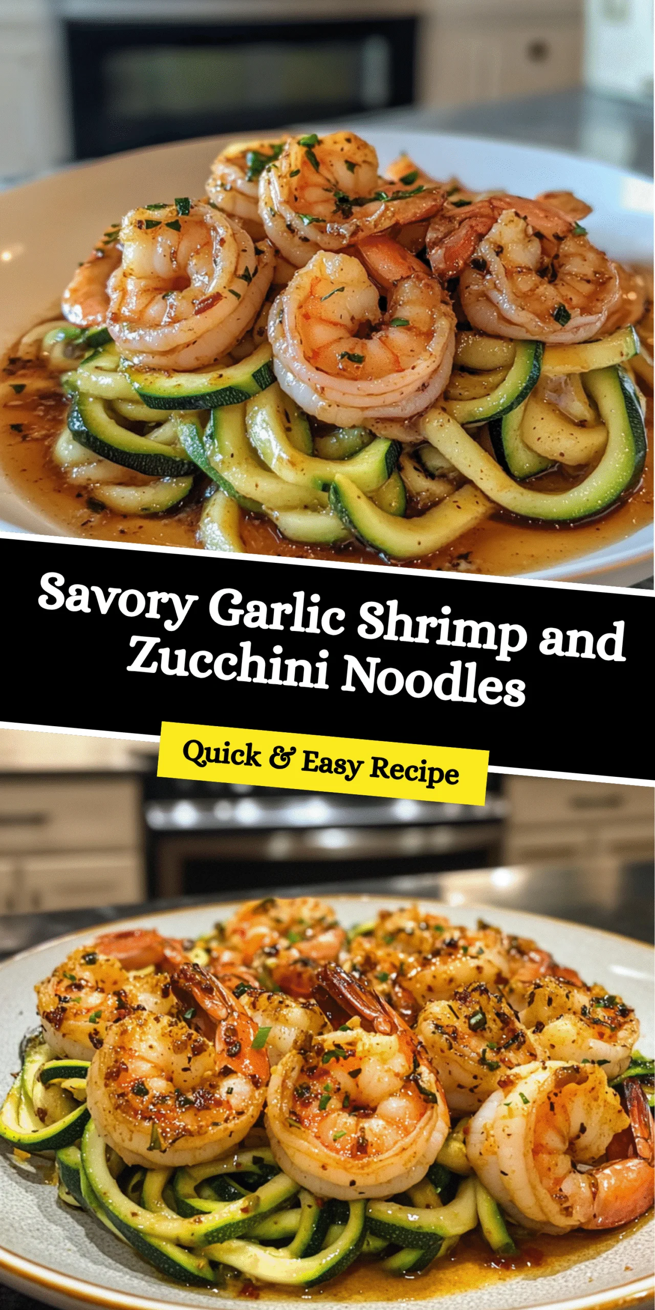 Savory Garlic Shrimp and Zucchini Noodles