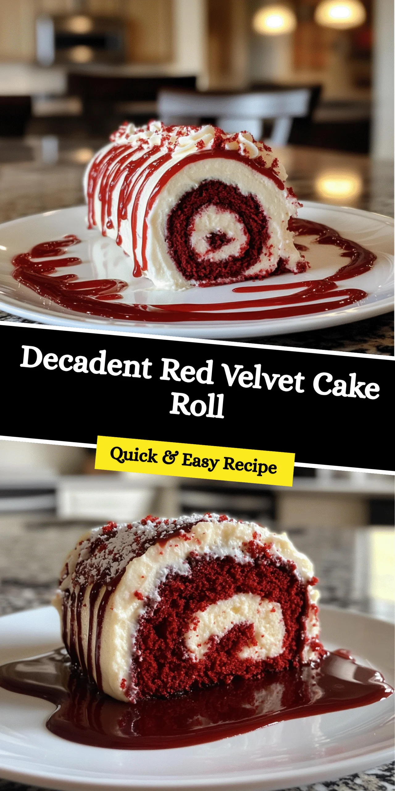 Decadent Red Velvet Cake Roll